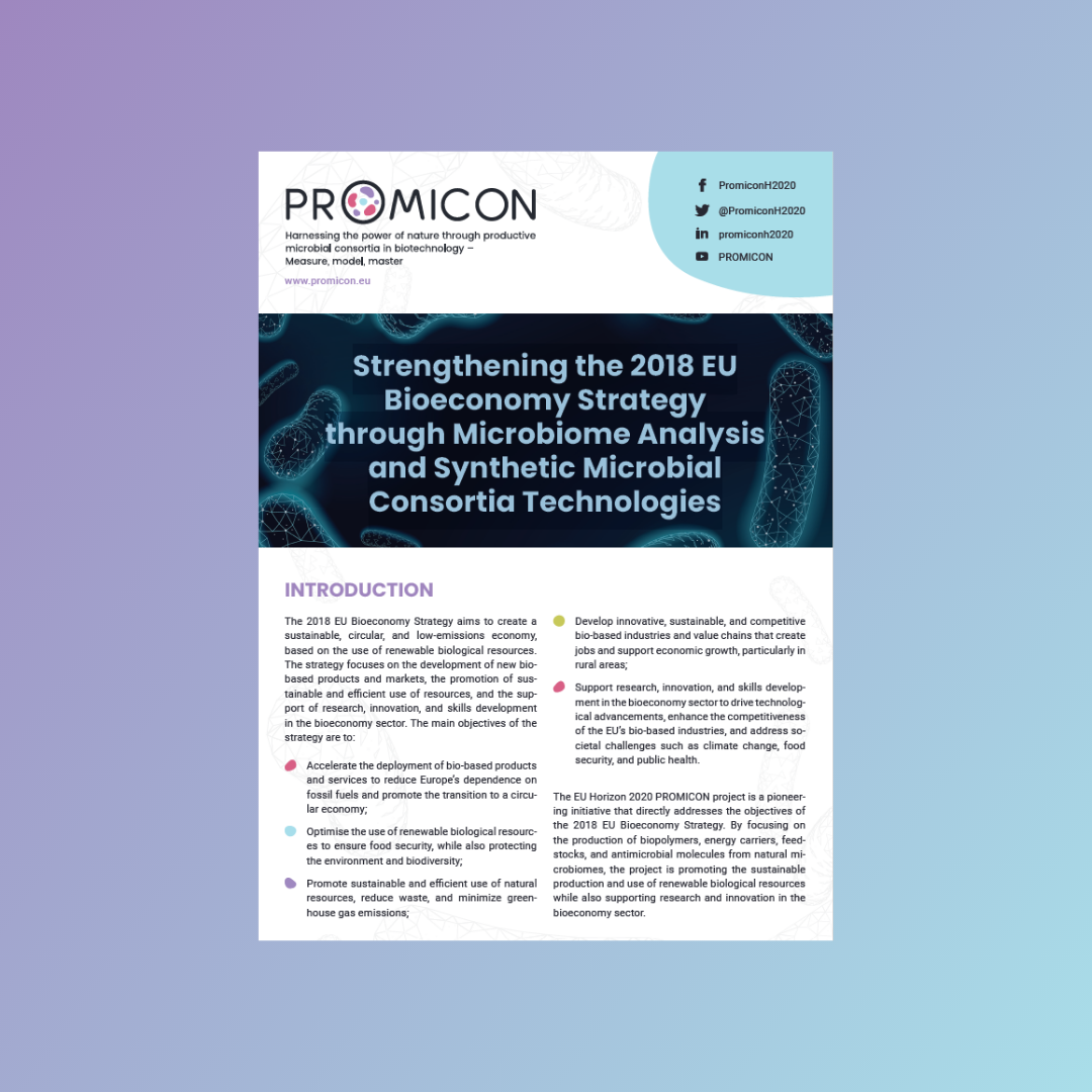 Strengthening the 2018 EU Bioeconomy Strategy through Microbiome Analysis and Synthetic Microbial Consortia Technologies